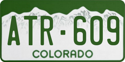 CO license plate ATR609