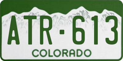 CO license plate ATR613