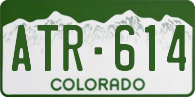 CO license plate ATR614