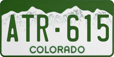 CO license plate ATR615