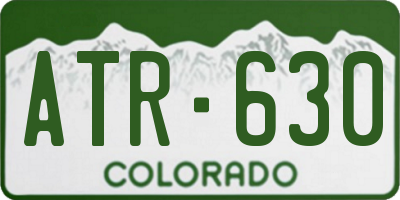 CO license plate ATR630