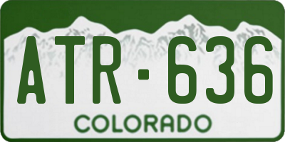 CO license plate ATR636