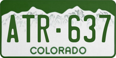 CO license plate ATR637