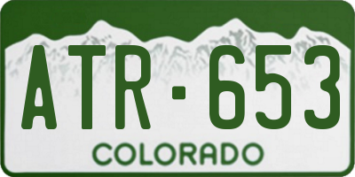 CO license plate ATR653