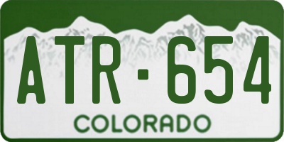 CO license plate ATR654