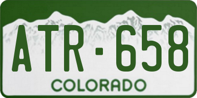 CO license plate ATR658