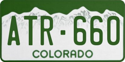CO license plate ATR660