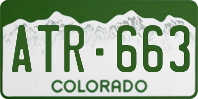 CO license plate ATR663