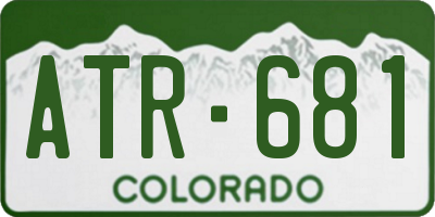 CO license plate ATR681