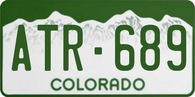 CO license plate ATR689