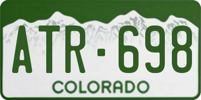 CO license plate ATR698