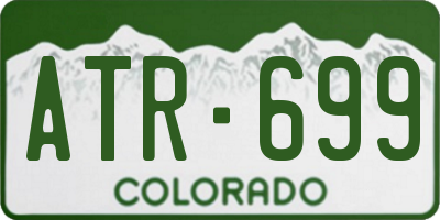 CO license plate ATR699