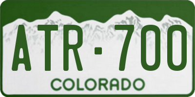 CO license plate ATR700