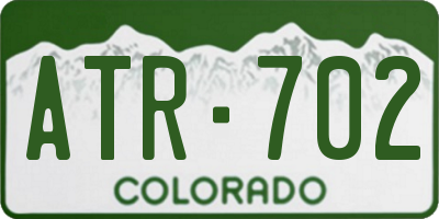 CO license plate ATR702