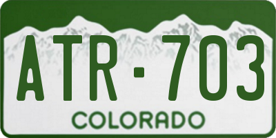 CO license plate ATR703