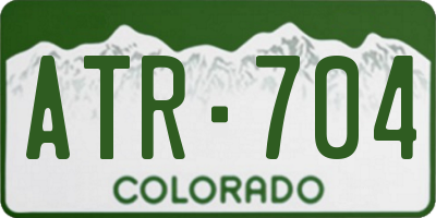 CO license plate ATR704