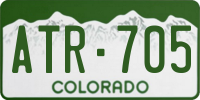 CO license plate ATR705