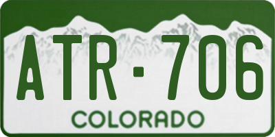 CO license plate ATR706