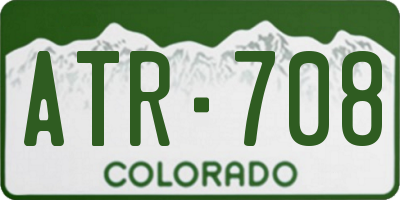 CO license plate ATR708