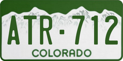 CO license plate ATR712