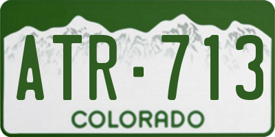 CO license plate ATR713