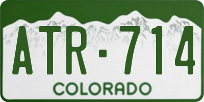 CO license plate ATR714