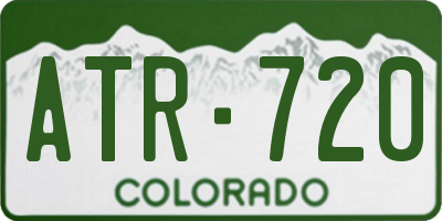 CO license plate ATR720