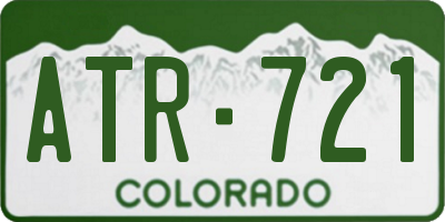 CO license plate ATR721