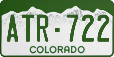 CO license plate ATR722