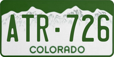 CO license plate ATR726