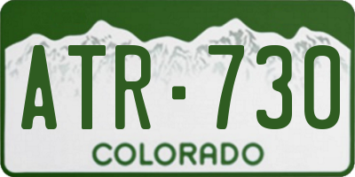 CO license plate ATR730