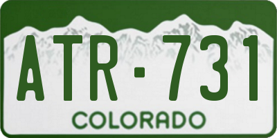 CO license plate ATR731