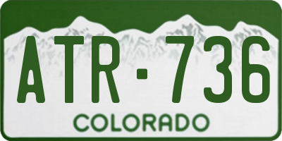 CO license plate ATR736