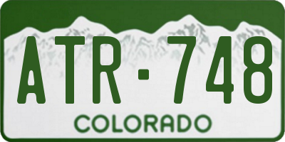 CO license plate ATR748