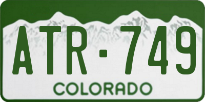 CO license plate ATR749