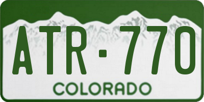 CO license plate ATR770