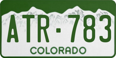 CO license plate ATR783