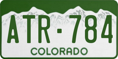CO license plate ATR784