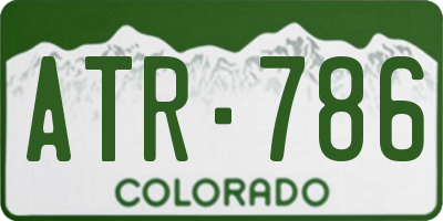 CO license plate ATR786