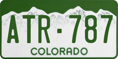 CO license plate ATR787