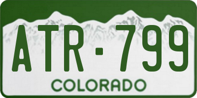 CO license plate ATR799