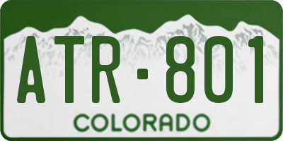 CO license plate ATR801