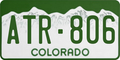 CO license plate ATR806