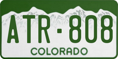 CO license plate ATR808