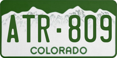 CO license plate ATR809