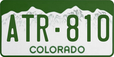 CO license plate ATR810