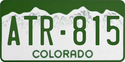 CO license plate ATR815