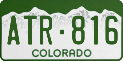 CO license plate ATR816