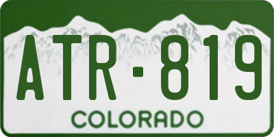 CO license plate ATR819