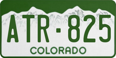 CO license plate ATR825